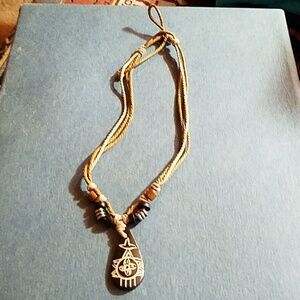 Natural Beaded Adjustable Necklace Handmade